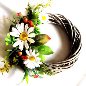 coronita cu margarete albe 42654 - casă & stil de viață - accesorii pentru decorat casa - suport de flori - coronițe decor - Artynos.ro
