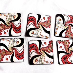suporturi pahare motiv traditional 39848, Casă & Stil de viață, Accesorii pentru echipamente de bucătărie, Accesorii de servire, Suporturi pahare, Decoupage, transfer și tehnici șervețel, ARTYNOS