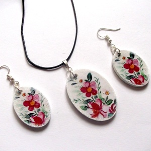 set bijuterii lemn 41822, Bijuterii, Seturi de bijuterii, Confecționarea bijuteriilor, Decoupage, transfer și tehnici șervețel, ARTYNOS