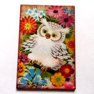 Magnet frigider cu bufnita 41253, Casă & Stil de viață, Accesorii pentru echipamente de bucătărie, Decorații de bucătărie, Magneți de frigider, Decoupage, transfer și tehnici șervețel, ARTYNOS
