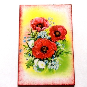 Magnet frigider cu maci 41257, Casă & Stil de viață, Accesorii pentru echipamente de bucătărie, Decorații de bucătărie, Magneți de frigider, Decoupage, transfer și tehnici șervețel, ARTYNOS