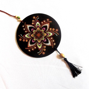 ornament pe lemn mandala 40966 - casă & stil de viață - accesorii pentru decorat casa - decorațiuni de pereți, decorațiuni suspendate - decorațiuni suspendate - Artynos.ro