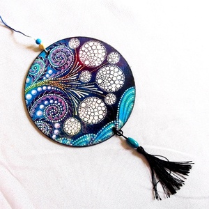 ornament pe lemn mandala 40967 - casă & stil de viață - accesorii pentru decorat casa - decorațiuni de pereți, decorațiuni suspendate - decorațiuni suspendate - Artynos.ro