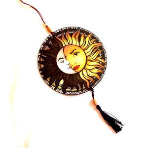 ornament pe lemn soarele si luna 40950 - casă & stil de viață - accesorii pentru decorat casa - decorațiuni de pereți, decorațiuni suspendate - decorațiuni suspendate - Artynos.ro