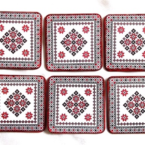 suporturi pahare motiv traditional 45214, Casă & Stil de viață, Accesorii pentru echipamente de bucătărie, Accesorii de servire, Suporturi pahare, Decoupage, transfer și tehnici șervețel, ARTYNOS