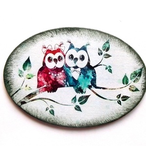  Magnet frigider cu bufnite  40422, Casă & Stil de viață, Accesorii pentru echipamente de bucătărie, Decorații de bucătărie, Magneți de frigider, Decoupage, transfer și tehnici șervețel, ARTYNOS