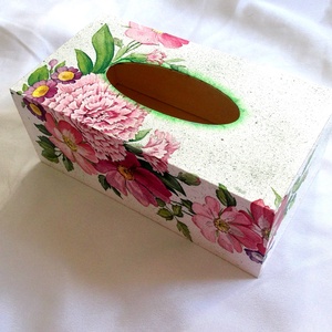 Cutie pt servetele de hartie cu flori 40190 - Artynos.ro