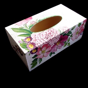 Cutie pt servetele de hartie cu flori 40190 - casă & stil de viață - accesorii pentru echipamente de bucătărie - accesorii de servire - inele șervețele masă, suport șervețel - Artynos.ro