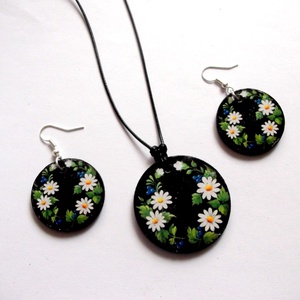set lemn cu motiv floral 39740 - Artynos.ro