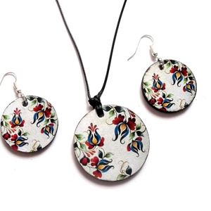set lemn cu motiv traditional 39731, Bijuterii, Seturi de bijuterii, Confecționarea bijuteriilor, Decoupage, transfer și tehnici șervețel, ARTYNOS