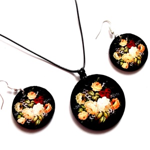 set lemn cu motiv floral 39735 - Artynos.ro