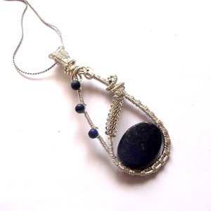 Pandantiv lapis lazuli 38579 - bijuterii - coliere - coliere cu pandantive - Artynos.ro
