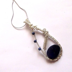 Pandantiv lapis lazuli 38579 - bijuterii - coliere - coliere cu pandantive - Artynos.ro