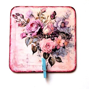 Magnet de frigider din lemn 45848, Casă & Stil de viață, Accesorii pentru echipamente de bucătărie, Decorații de bucătărie, Magneți de frigider, Decoupage, transfer și tehnici șervețel, ARTYNOS