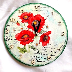 ceas de perete maci 36737, Casă & Stil de viață, Accesorii pentru decorat casa, Decorațiuni de pereți, decorațiuni suspendate, Ceasuri de perete, Decoupage, transfer și tehnici șervețel, ARTYNOS