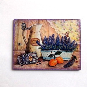 magnet frigider lavanda 36340, Casă & Stil de viață, Accesorii pentru echipamente de bucătărie, Decorații de bucătărie, Magneți de frigider, Decoupage, transfer și tehnici șervețel, ARTYNOS
