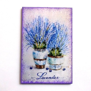 magnet frigider lavanda 36336, Casă & Stil de viață, Accesorii pentru echipamente de bucătărie, Decorații de bucătărie, Magneți de frigider, Decoupage, transfer și tehnici șervețel, ARTYNOS