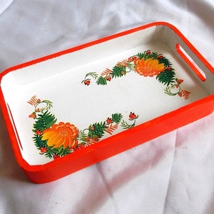 tava lemn decorata 36290, Casă & Stil de viață, Accesorii pentru echipamente de bucătărie, Accesorii de servire, Tăvi, tăvi de servire, Decoupage, transfer și tehnici șervețel, ARTYNOS