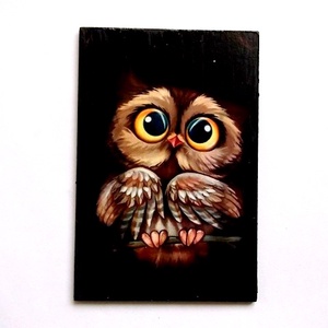 magnet frigider bufnita 35939, Casă & Stil de viață, Accesorii pentru echipamente de bucătărie, Decorații de bucătărie, Magneți de frigider, Decoupage, transfer și tehnici șervețel, ARTYNOS