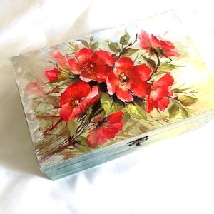 cutie lemn cu model floral 46339 - Artynos.ro