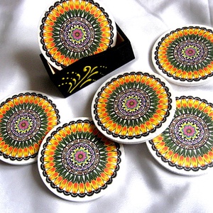 suporturi pahare decorat 28297, Casă & Stil de viață, Accesorii pentru echipamente de bucătărie, Accesorii de servire, Suporturi pahare, Decoupage, transfer și tehnici șervețel, ARTYNOS