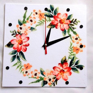 ceas perete 34148, Casă & Stil de viață, Accesorii pentru decorat casa, Decorațiuni de pereți, decorațiuni suspendate, Ceasuri de perete, Decoupage, transfer și tehnici șervețel, ARTYNOS