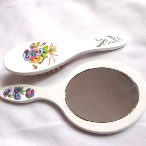 set perie de par si oglinda 33852 - casă & stil de viață - accesorii baie - decorațiuni baie și de toaletă - Artynos.ro