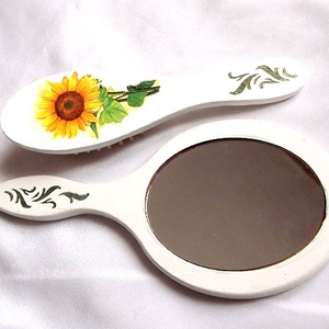 set perie de par si oglinda 33858 - casă & stil de viață - accesorii baie - decorațiuni baie și de toaletă - Artynos.ro