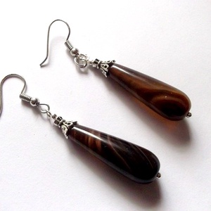 cercei agate maro 46290 - Artynos.ro