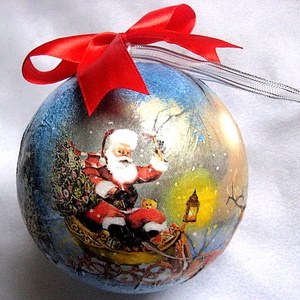 glob pt craciun 29890, Accesorii de Crăciun, Decorațiuni de Crăciun de casă, Decorațiuni pentru pomul de Crăciun, Decoupage, transfer și tehnici șervețel, ARTYNOS