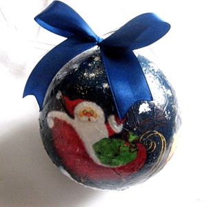 glob pt craciun 29899, Accesorii de Crăciun, Decorațiuni de Crăciun de casă, Decorațiuni pentru pomul de Crăciun, Decoupage, transfer și tehnici șervețel, ARTYNOS