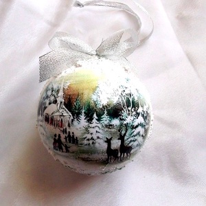 glob craciun 33492, Accesorii de Crăciun, Decorațiuni de Crăciun de casă, Decorațiuni pentru pomul de Crăciun, Decoupage, transfer și tehnici șervețel, ARTYNOS