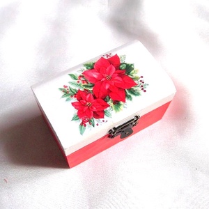 Cutie lemn decorata 35268, Casă & Stil de viață, Materiale de depozitare și sortare, Cutie depozitare, Decoupage, transfer și tehnici șervețel, ARTYNOS