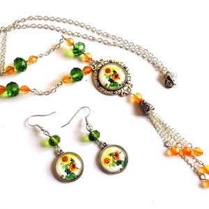 Set bijuterii floarea soarelui 32417 - Artynos.ro