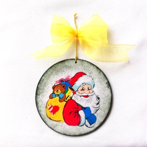 glob pe lemn 40033, Accesorii de Craciun, Decoratiuni de Craciun de casa, Decoratiuni pentru pomul de Craciun, Decoupage, transfer si tehnici servetel, ARTYNOS