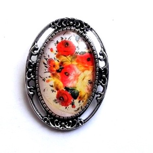 brose model floral 32240, Bijuterii, Brosa, insigne, Agrafe haine si pantofi, Confectionarea bijuteriilor, ARTYNOS