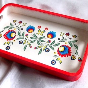 tava lemn decorata 32201, Casă & Stil de viață, Accesorii pentru echipamente de bucătărie, Accesorii de servire, Tăvi, tăvi de servire, Decoupage, transfer și tehnici șervețel, ARTYNOS