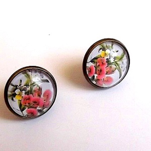 cercei cu motiv floral 32057, Bijuterii, Cercei, Cercei rotunzi, Confectionarea bijuteriilor, ARTYNOS