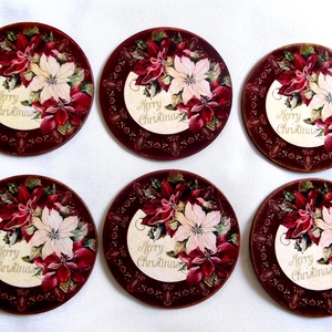 suport pahare decorat 42164, Casa & Stil de viata, Accesorii pentru echipamente de bucatarie, Accesorii de servire, Suporturi pahare, Decoupage, transfer si tehnici servetel, ARTYNOS