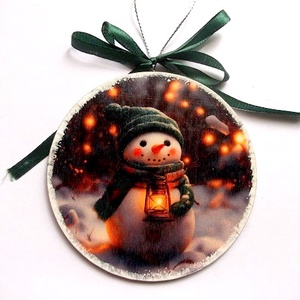 glob pe lemn cu mos craciun 47237, Accesorii de Crăciun, Decorațiuni de Crăciun de casă, Decorațiuni pentru pomul de Crăciun, Decoupage, transfer și tehnici șervețel, ARTYNOS