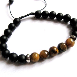bratara unisex onix si ochi de tigru 30196 - Artynos.ro
