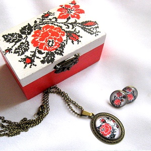  Set cadou cu motiv traditional 29693, Bijuterii, Seturi de bijuterii, Confecționarea bijuteriilor, Decoupage, transfer și tehnici șervețel, ARTYNOS
