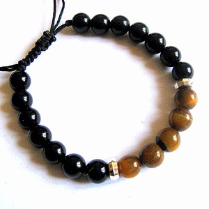 bratara unisex onix si ochi de tigru 29422 - Artynos.ro