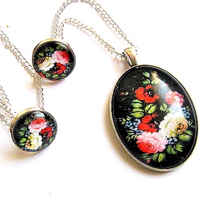 set floral 29399, Bijuterii, Seturi de bijuterii, Confecționarea bijuteriilor, ARTYNOS