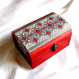 Cutie cu motiv traditional 29161, Accessorii și unelte, Lemn, Cutie, Decoupage, transfer și tehnici șervețel, ARTYNOS
