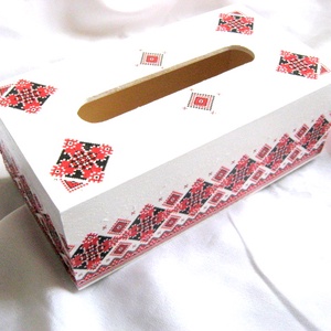 Cutie servetele cu motiv traditional 29173, Casă & Stil de viață, Accesorii pentru echipamente de bucătărie, Accesorii de servire, Inele șervețele masă, suport șervețel, Decoupage, transfer și tehnici șervețel, ARTYNOS
