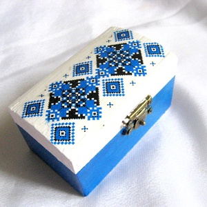 Cutie cu motiv traditional 29158, Accessorii și unelte, Lemn, Cutie, Decoupage, transfer și tehnici șervețel, ARTYNOS