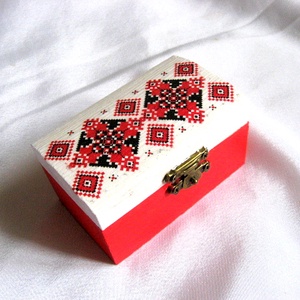 Cutie cu motiv traditional 29157, Casă & Stil de viață, Materiale de depozitare și sortare, Cutie depozitare, Decoupage, transfer și tehnici șervețel, ARTYNOS