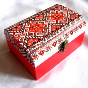 Cutie cu motiv traditional 29160, Casă & Stil de viață, Materiale de depozitare și sortare, Cutie depozitare, Decoupage, transfer și tehnici șervețel, ARTYNOS