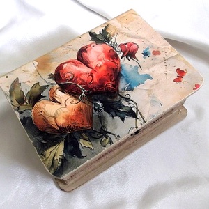 Cutie din lemn tip carte 47956 - casă & stil de viață - materiale de depozitare și sortare - cutie depozitare - Artynos.ro